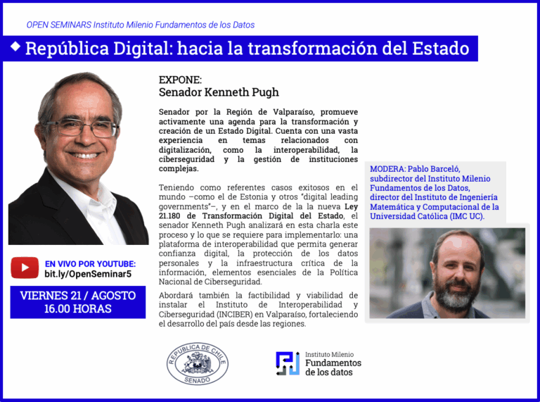 OPEN SEMINAR IMFD: “República digital, hacia la transformación del Estado”, por senador Kenneth Pugh
